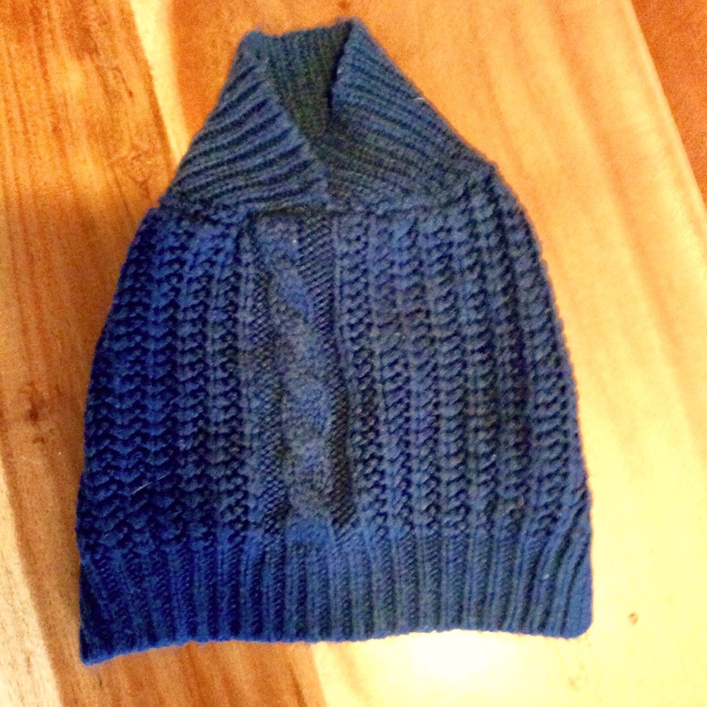 Navy Cable Knit Sweater Sz XS